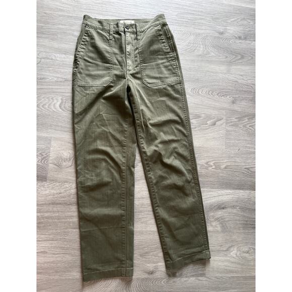 Madewell size 25 army green pants - Picture 1 of 5